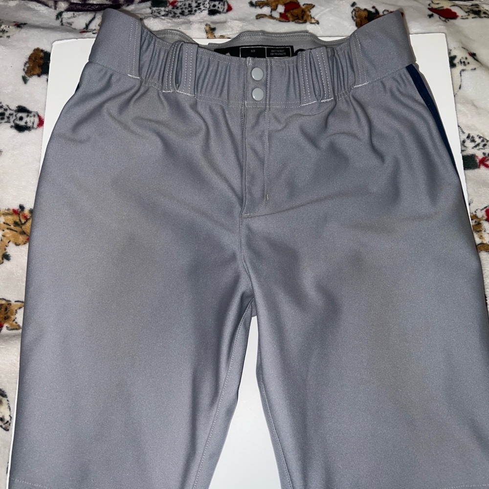 Adidas Baseball Pants Mens Size 34 Sports Excellent Gray Polyester